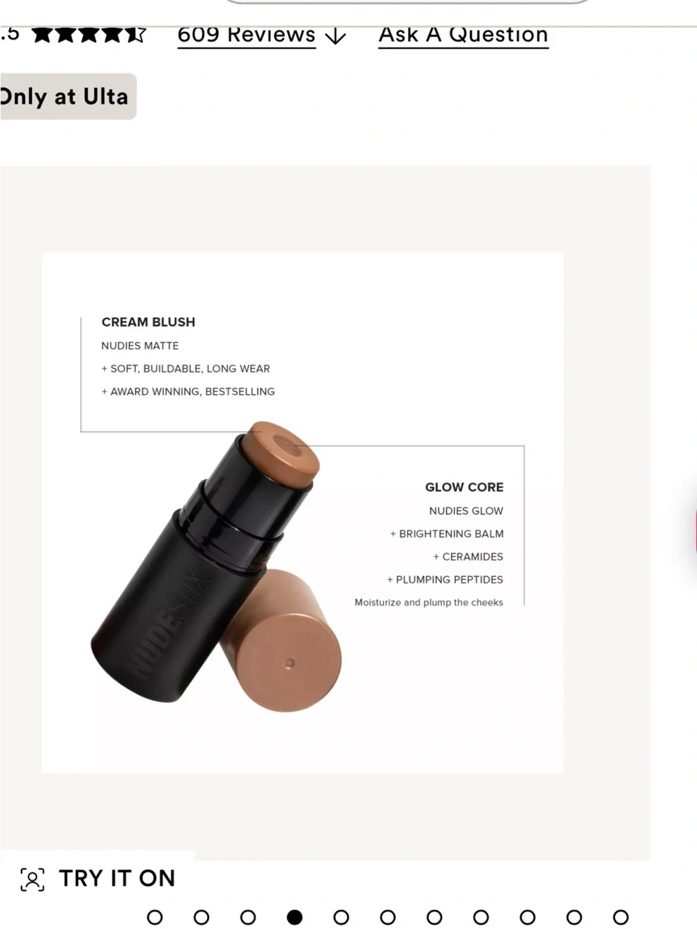 NUDESTIX   NUDIES Matte + Glow Core All Over Face Blush Color -Tan Glow 0.2oz